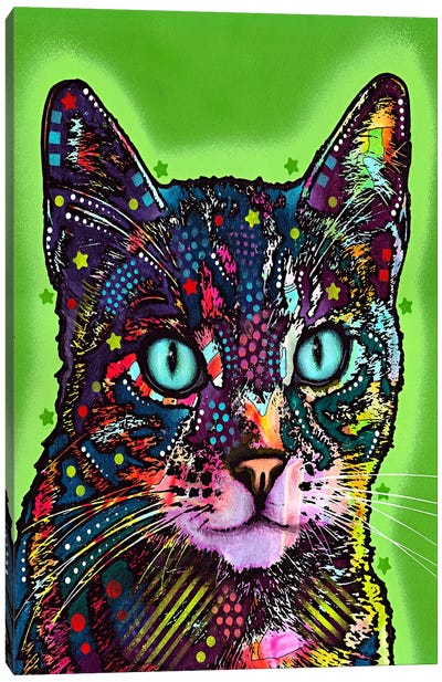 Watchful Cat Canvas Art Print - Cat Art