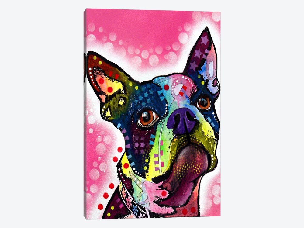 Boston Terrier by Dean Russo 1-piece Canvas Wall Art