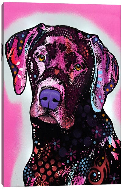 Black Lab Canvas Art Print - Labrador Retriever Art