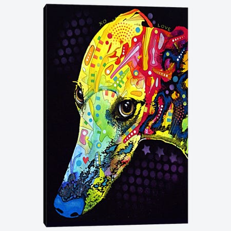 Greyhound Canvas Print #4221} by Dean Russo Canvas Art