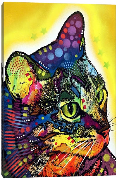 Confident Cat Canvas Art Print - Cat Art