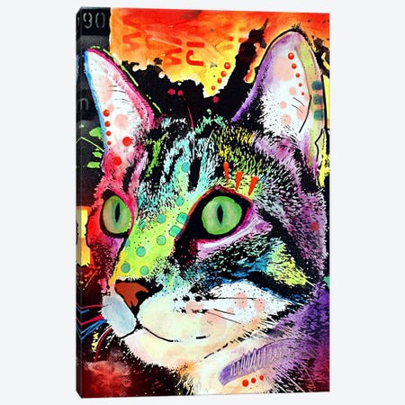Curiosity Cat Canvas Print #4243} by Dean Russo Canvas Art