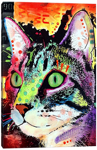 Curiosity Cat Canvas Art Print - Dean Russo