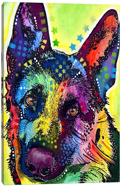 German Shepherd Canvas Art Print - Best Selling Dog Art