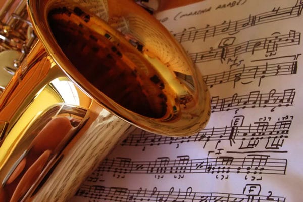 Jazz: Gold Saxophone by Unknown Artist