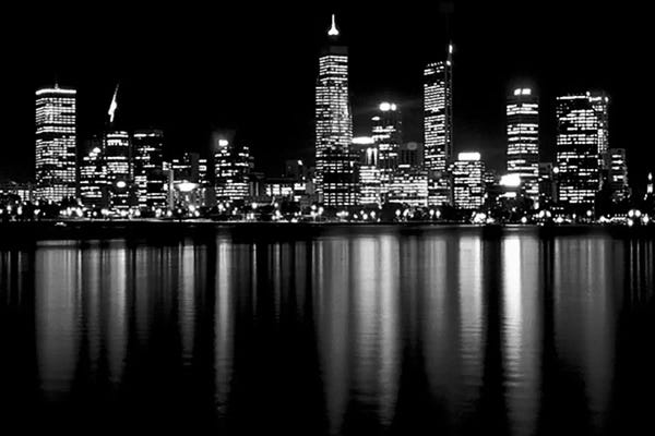 Large Black & White Art - Canvas Prints: Downtown City by Unknown Artist