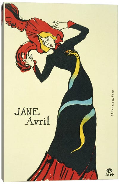 Jane Avril Vintage Poster Canvas Art Print