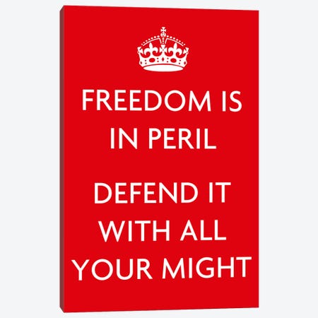 Freedom Is In Peril Canvas Print #5020} by Unknown Artist Canvas Art Print