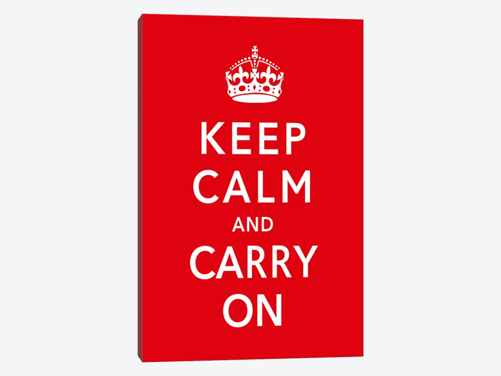 Keep Calm & Carry on by Unknown Artist 1-piece Canvas Wall Art