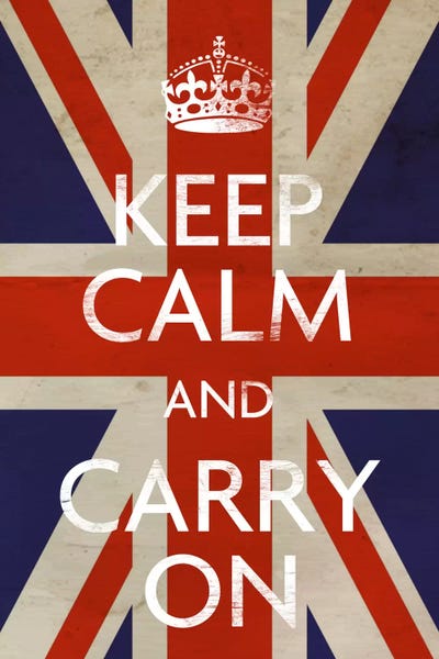 Inspirational Office: Keep Calm & Carry on (British Flag) by Unknown Artist