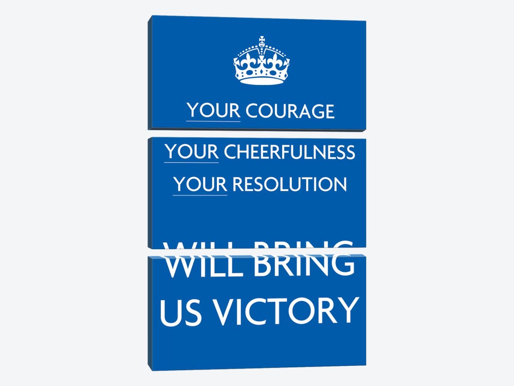 Your Courage Your Cheerfulness by Unknown Artist 3-piece Canvas Wall Art