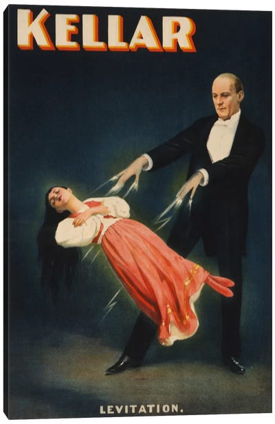 Kellar: Levitation of Princess Karnac Vintage Magic Poster Canvas Art Print - Harry Kellar