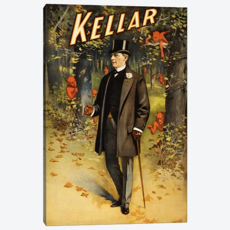 Kellar: In The Forest of Demons (imps) Vintage Magic Poster Canvas Print #5030} by Unknown Artist Canvas Wall Art