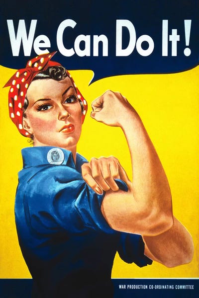 Kids Inspirational Art: We Can Do It! (Rosie The Riveter) Poster by J. Howard Miller