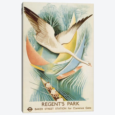 Regent's Park London Underground Vintage Poster Canvas Print #5043} by Unknown Artist Canvas Art Print