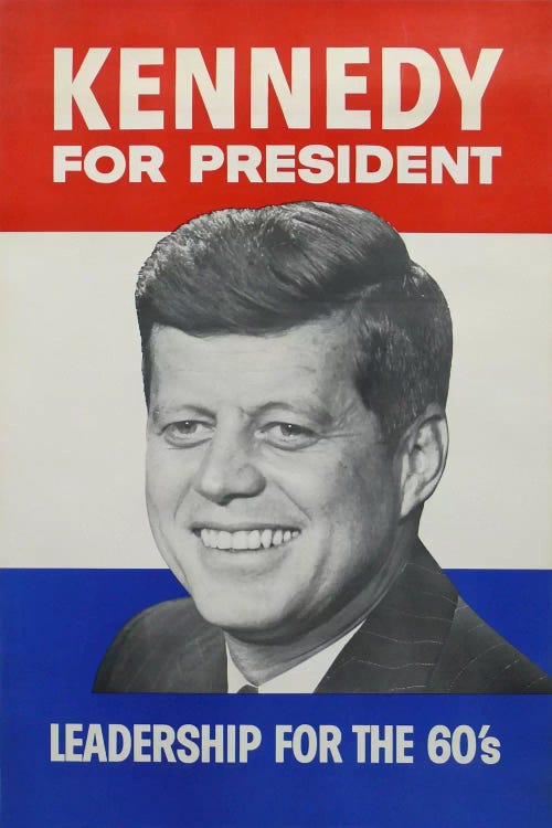 Kennedy For President Campaign Vintage Poster by Unknown Artist wall art