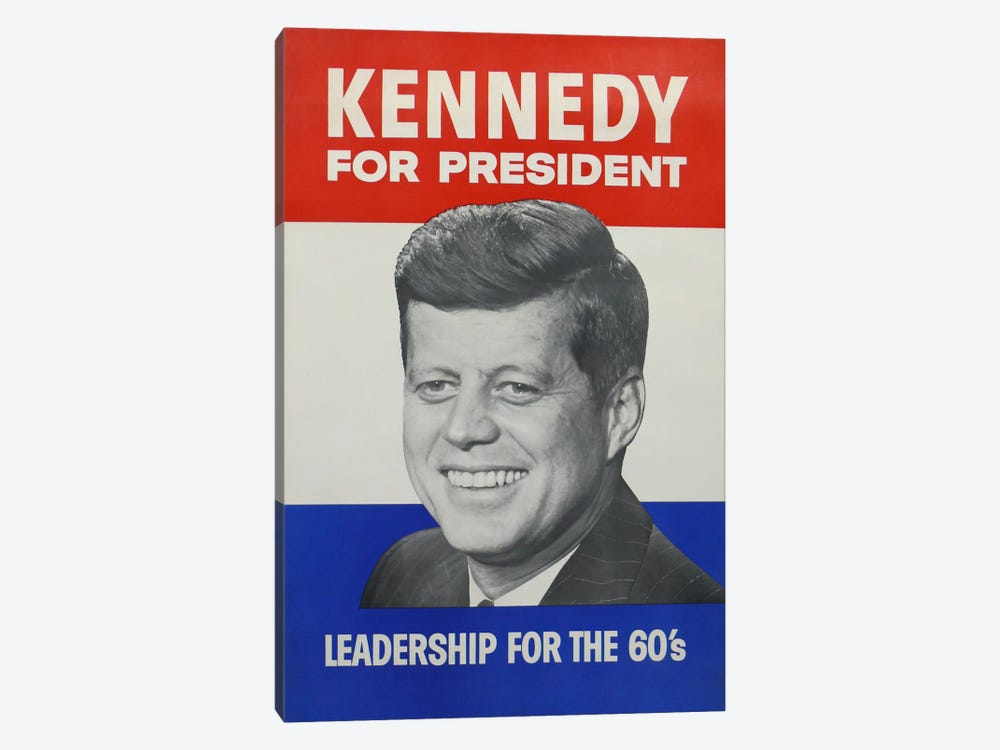 Kennedy For President Campaign Vintage Poster by Unknown Artist 1-piece Canvas Artwork