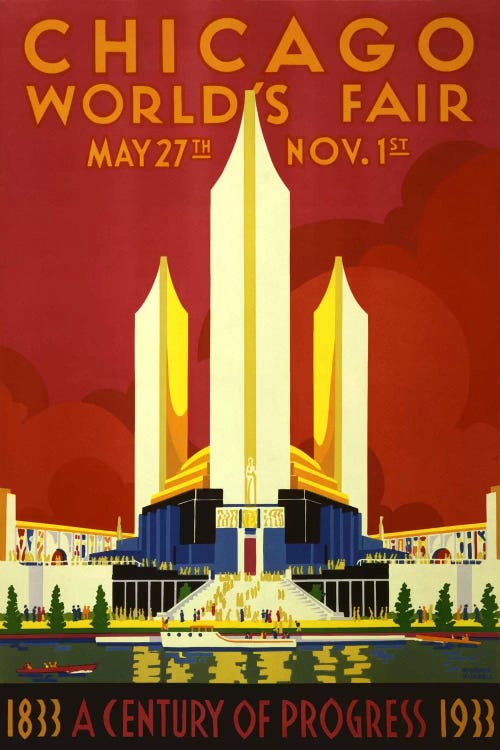 Chicago World's Fair 1933 Vintage Poster