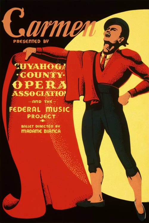 Carmen Opera Matador Vintage Poster