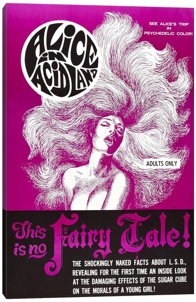 Alice In Acidland Vintage Movie Poster Canvas Art Print