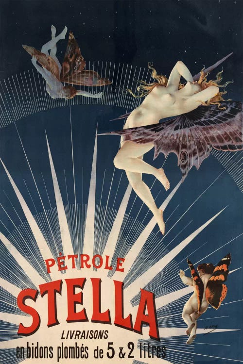 Pätrole Stella French Lighting Oil Vintage Advertising Poster