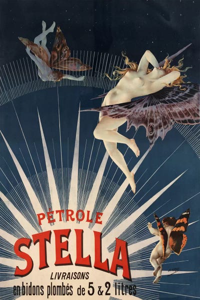 Advertisements: Pätrole Stella French Lighting Oil Vintage Advertising Poster by Unknown Artist