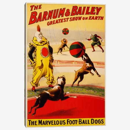 Barnum & Bailey Vintage Circus Poster Canvas Print #5090} by Unknown Artist Canvas Art