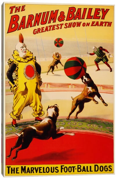 Barnum & Bailey Vintage Circus Poster Canvas Art Print - Performing Arts
