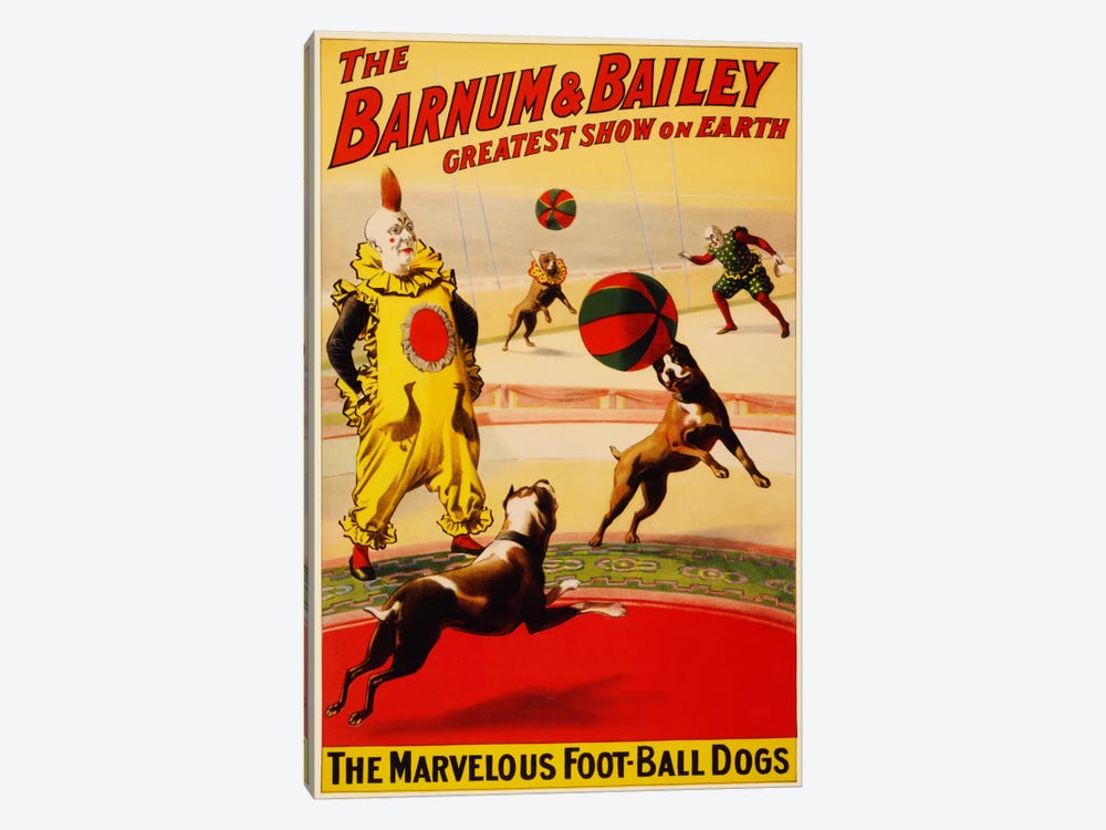 Barnum & Bailey Vintage Circus Poster by Unknown Artist 1-piece Canvas Art Print