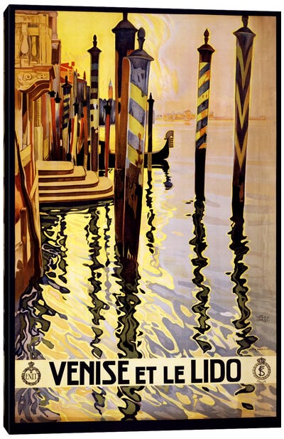 Venise Et Le Lido Venice Italy Vintage Travel Poster Canvas Art Print - Venice Art