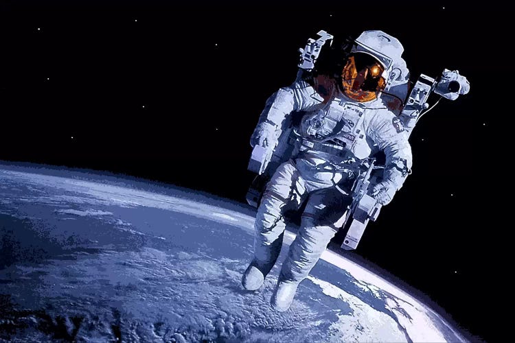 Spaceman by Unknown Artist wall art
