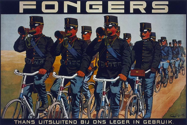 Fongers Bicycle Advertising Vintage Poster