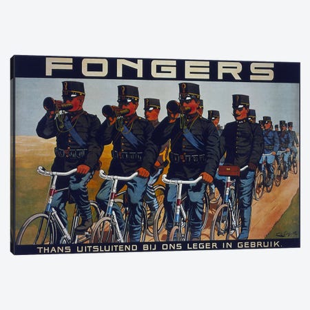 Fongers Bicycle Advertising Vintage Poster Canvas Print #5150} by Unknown Artist Canvas Print