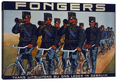 Fongers Bicycle Advertising Vintage Poster Canvas Art Print - Cycling Art