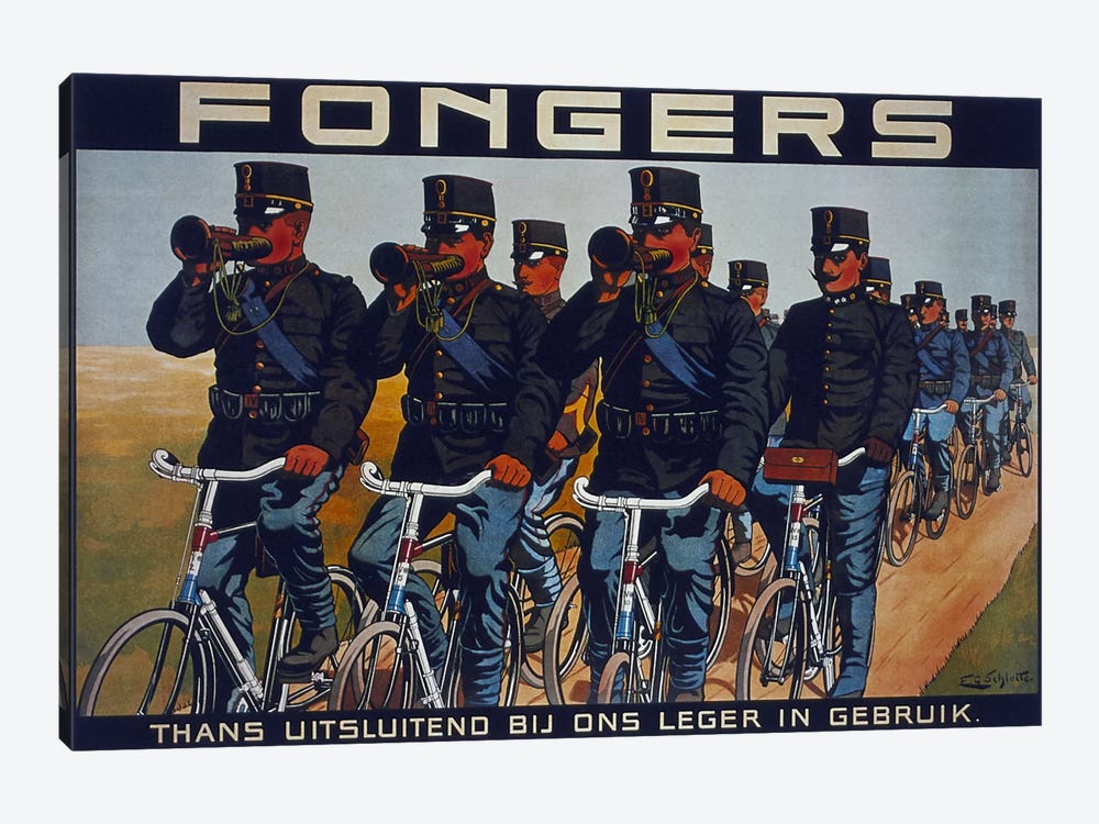Fongers Bicycle Advertising Vintage Poster by Unknown Artist 1-piece Canvas Art