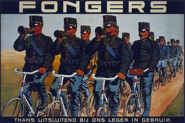 Fongers Bicycle Advertising Vintage Poster