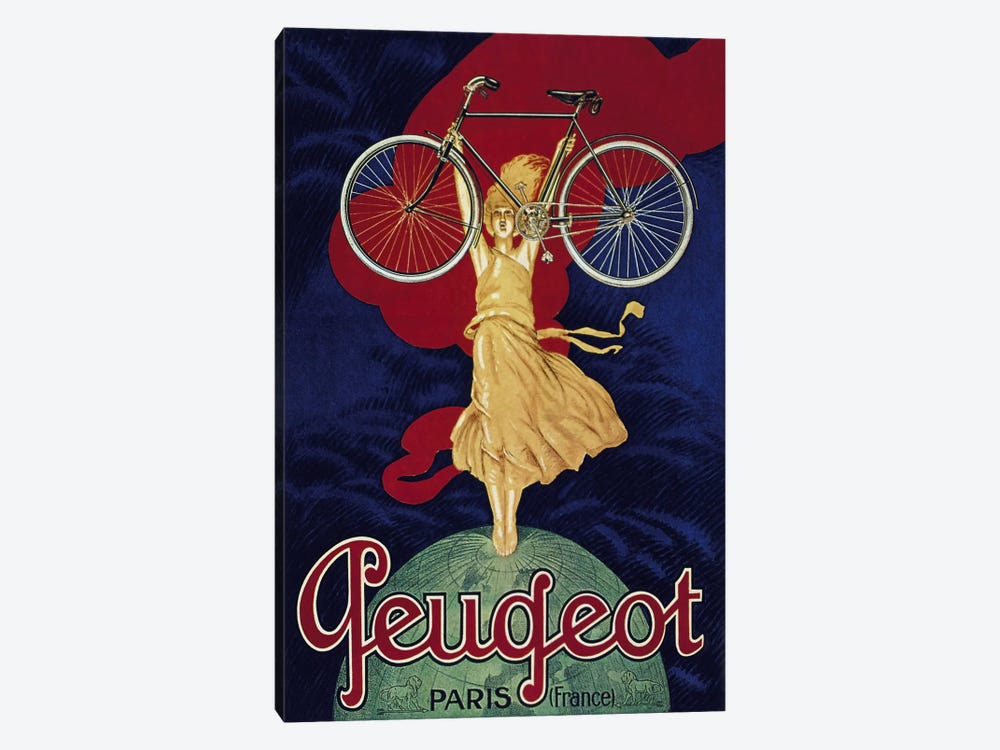 Peugeot Bicycle Advertising Vintage Poster by Unknown Artist 1-piece Art Print