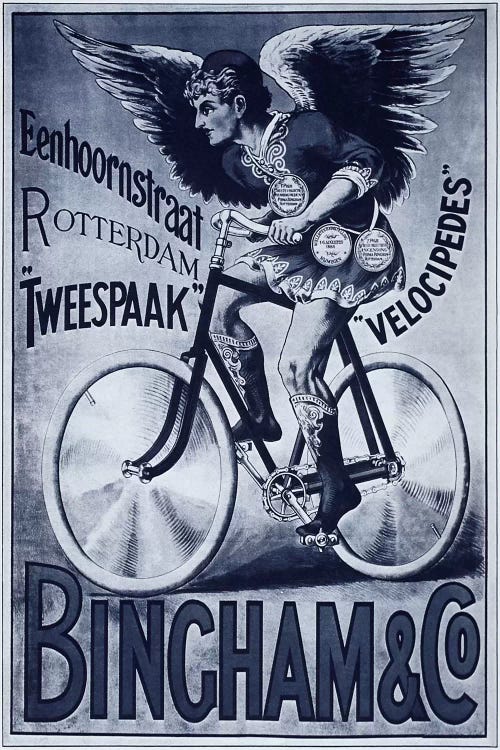 Bincham & Co. Bicycle Advertising Vintage Poster