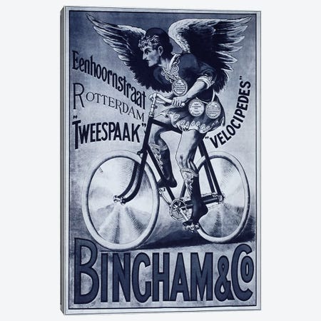 Bincham & Co. Bicycle Advertising Vintage Poster Canvas Print #5154} by Unknown Artist Canvas Art