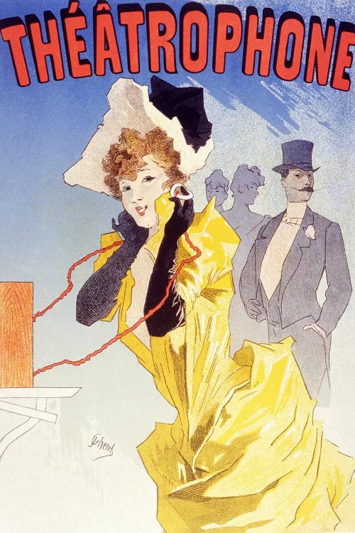Theatrophone (Advertising) Vintage Poster