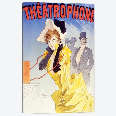 Theatrophone (Advertising) Vintage Poster Canvas Print #5156} by Unknown Artist Canvas Artwork