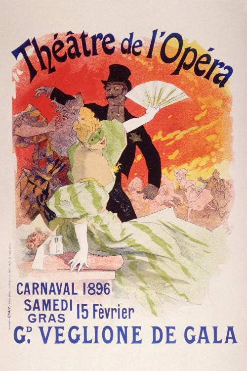 Carnaval (Veglione de Gala) - Theatre de l'Opera Vintage Poster