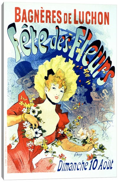 Fete des Fleurs (Bagneres de Luchon) Vintage Poster Canvas Art Print - Classical Music Art