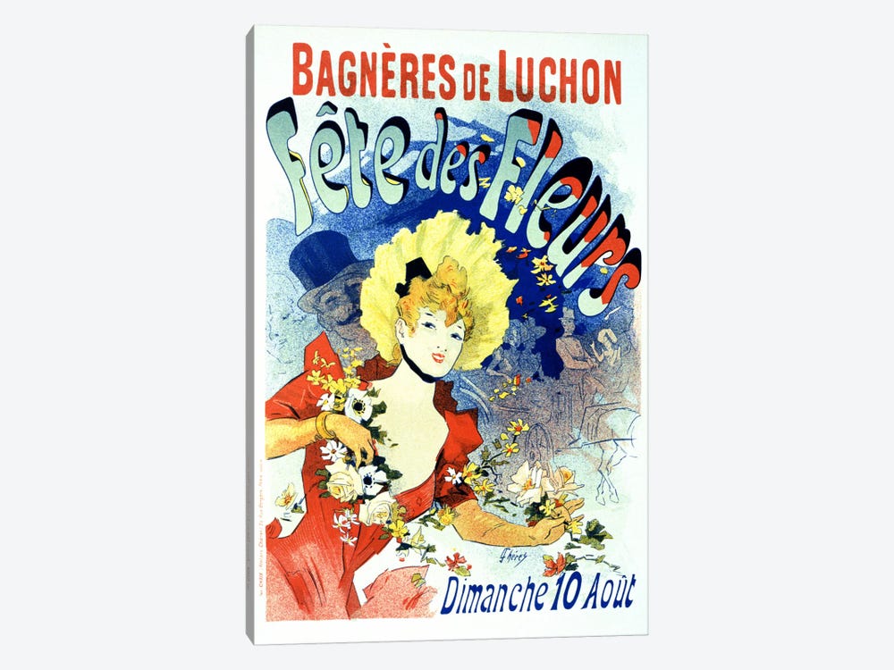 Fete des Fleurs (Bagneres de Luchon) Vintage Poster by Unknown Artist 1-piece Canvas Print