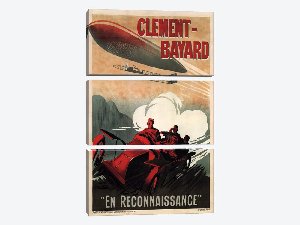Clement - Bayard (En Reconnaissance) Advertising Vintage Poster by Unknown Artist 3-piece Art Print
