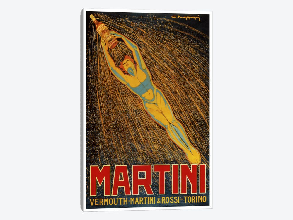 Martini (Vermouth Martini & Rossi) Advertising Vintage Poster 1-piece Canvas Artwork
