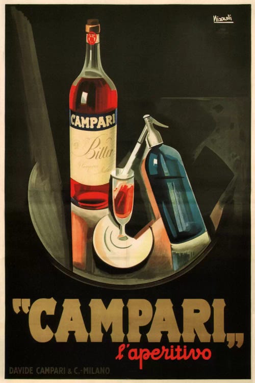 Campari Aperitivo Advertising Vintage Poster