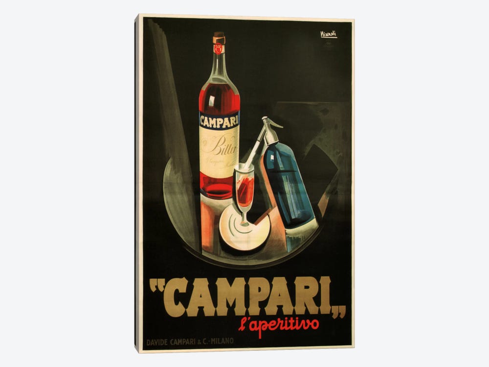 Campari Aperitivo Advertising Vintage Poster 1-piece Canvas Art Print