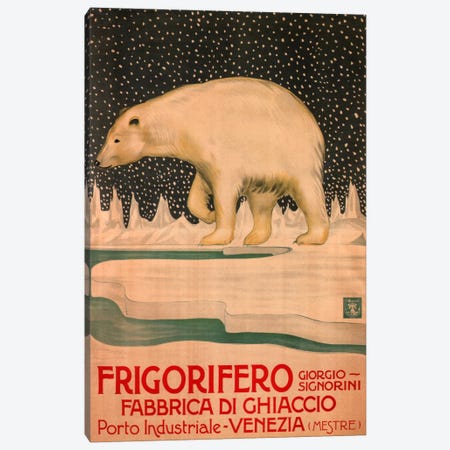Giorgio Signorini Refrigerator Ice Factory, Venice Vintage Advertisement Canvas Print #5217} by Unknown Artist Canvas Art Print