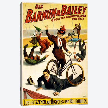 Die Barnum & Bailey Groesste Schaustellung Der Welt Advertising Vintage Poster Canvas Print #5225} by Unknown Artist Canvas Wall Art